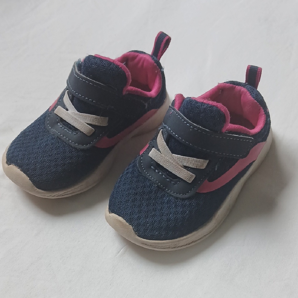 Kids Navy and Pink Sneakers